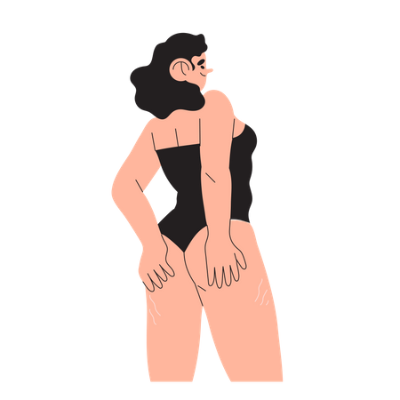 Woman in lingerie Illustration