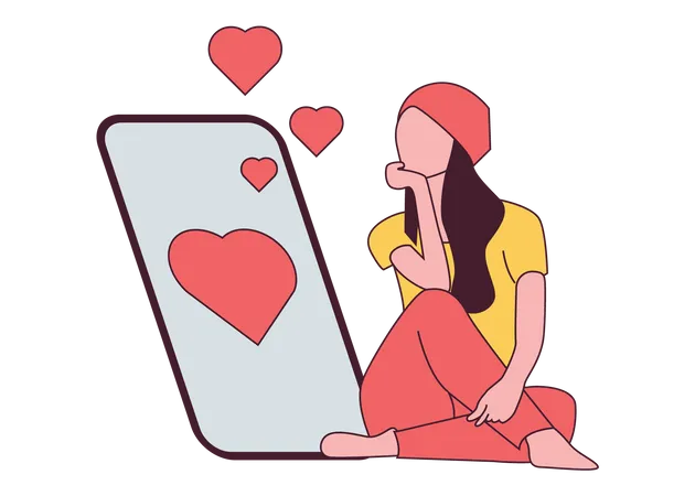 Woman in love Illustration