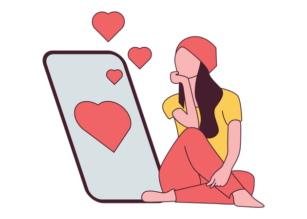 Woman in love  Illustration