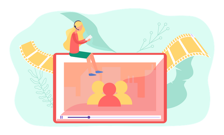 Woman in  meeting  Illustration