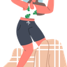 girl in pajama illustration