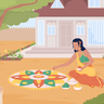 free saree illustrations