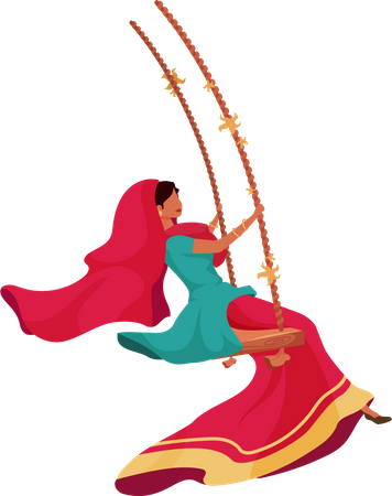 Woman in sari  Illustration