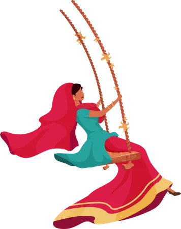 Woman in sari  Illustration