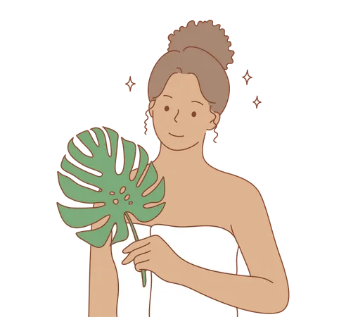 Woman in spa  Illustration