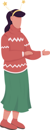Woman in sweater Illustration