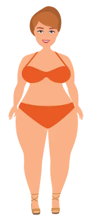 Woman In Swimming Suit  Illustration