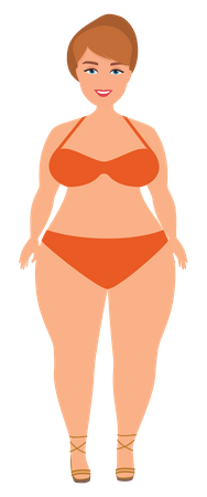 Woman In Swimming Suit  Illustration