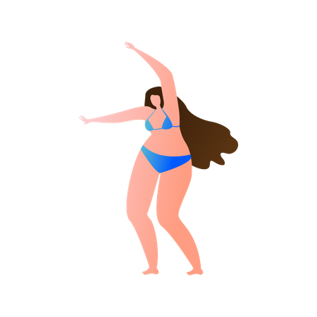 Woman in swimsuit  Illustration