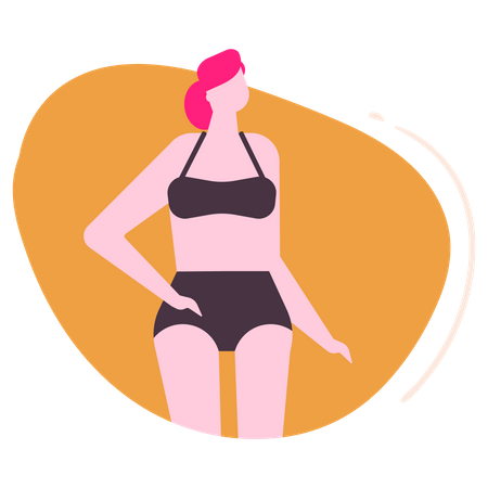 Woman in swimsuit  Illustration