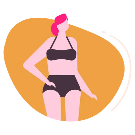 Woman in swimsuit  Illustration