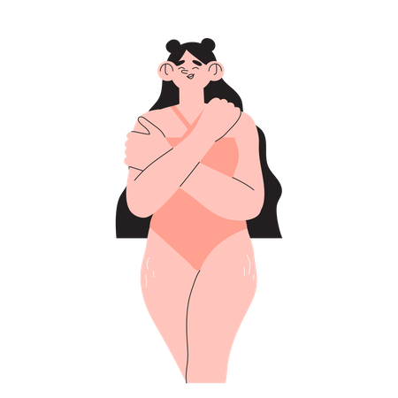 Woman in swimsuit  Illustration