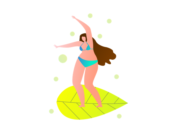 Woman in swimsuit  Illustration