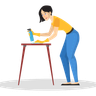 cleaning tables clipart