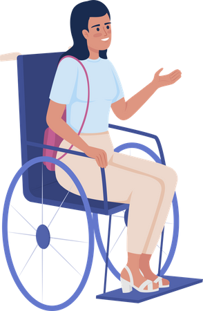 Woman in wheelchair  Illustration