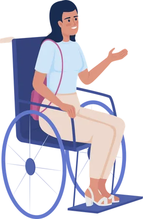 Woman in wheelchair  Illustration