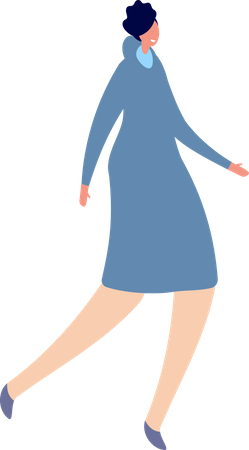 Woman in winter clothes  Illustration