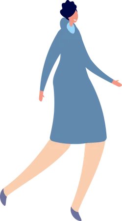 Woman in winter clothes  Illustration