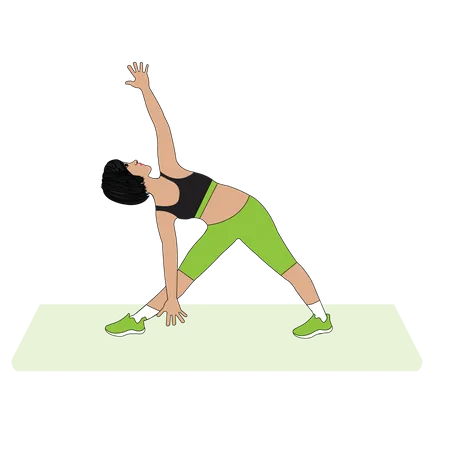 Woman in Yoga pose  Illustration