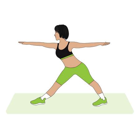 Woman in Yoga pose Illustration