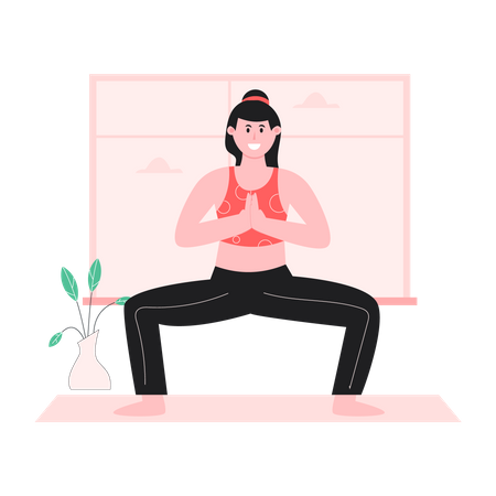 Woman in yoga pose  Illustration