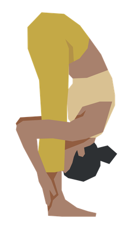 Woman in yoga pose  イラスト