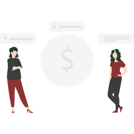 Woman investors  Illustration