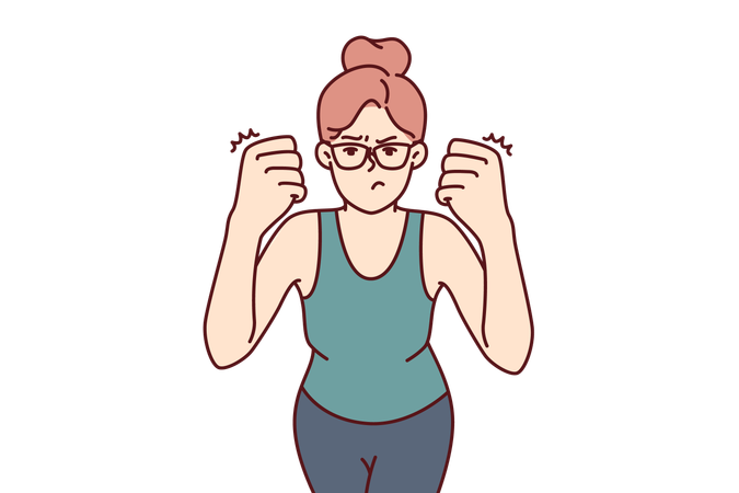 Woman is irritated due to business problem  Illustration