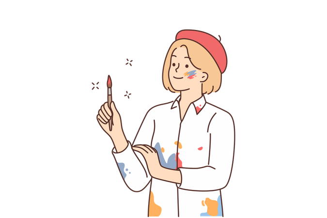 Woman is painter  Illustration
