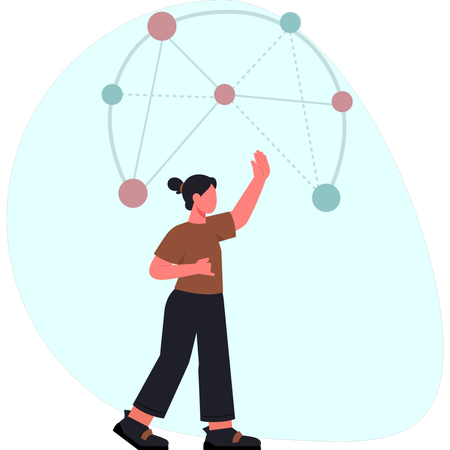 Woman is pointing customer sentiment  Illustration