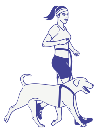 Woman Jogging  Illustration