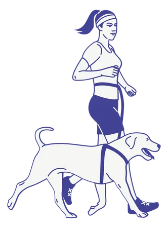 Woman Jogging  Illustration