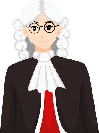 Woman Judge Illustration