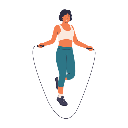 Woman Jumping Rope  Illustration