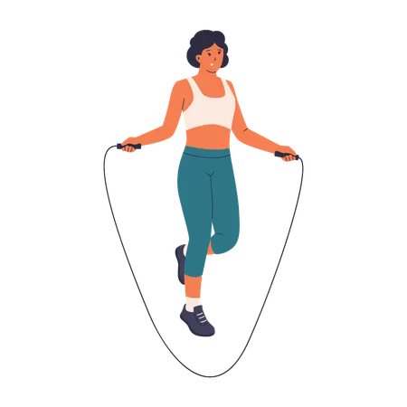 Woman Jumping Rope  Illustration
