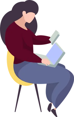Online Education Remote E Learning Students Illustration
