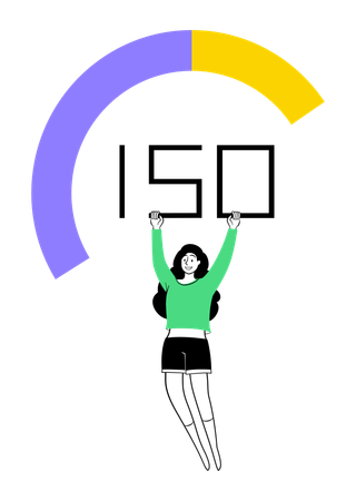 Woman Lifting Calorie Goal  Illustration