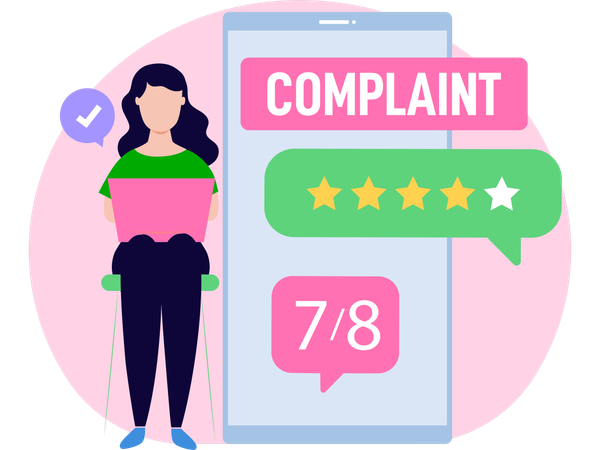 Woman Lodge a complaint  Illustration