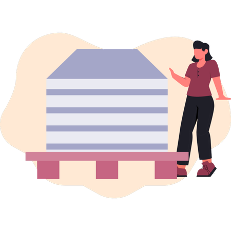 Woman looking motion graphic  Illustration