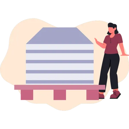 Woman looking motion graphic  Illustration
