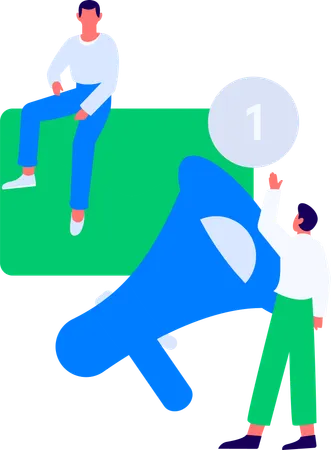 Woman makes shopping declaration  Illustration