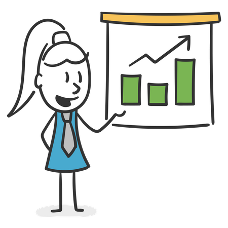 Woman making a presentation  Illustration