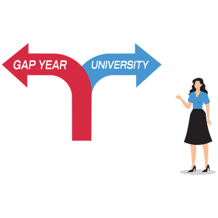 Woman making graduation decision  Illustration