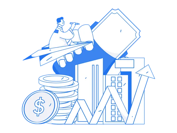 Woman making tenant payment  Illustration