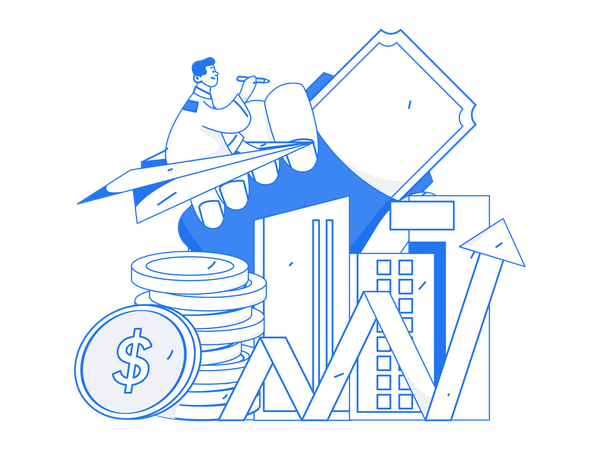 Woman making tenant payment  Illustration