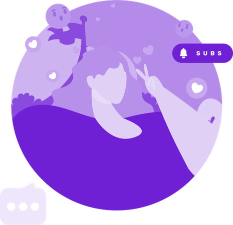 Woman Making Video Content  Illustration