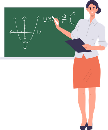 Woman mathematician  Illustration