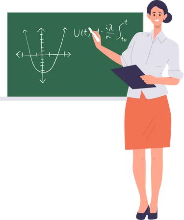 Woman mathematician  Illustration