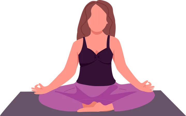 Woman meditating  Illustration