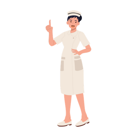 Woman nurse giving advice  Illustration